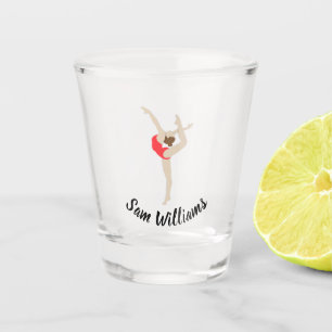 Female Gymnast Shot Glass