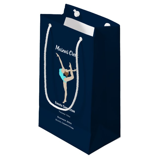 Female Gymnast Small Gift Bag (Front Angled)