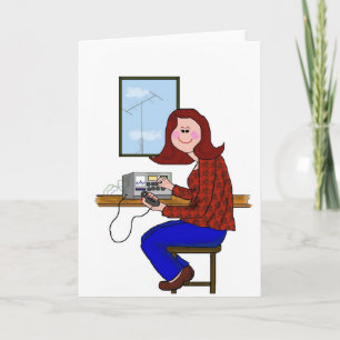 Female Ham - Auburn or Red Hair Card