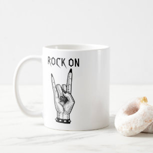 Female Hand Rocker Sign art illustration Coffee Mug