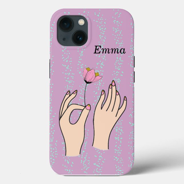 Female Hands in Lavender Case-Mate iPhone Case (Back)