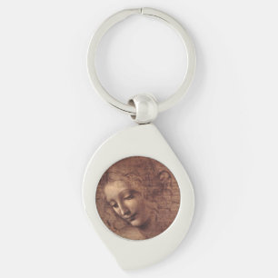Female Head La Scapigliata by Leonardo da Vinci Key Ring
