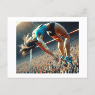 Female High Jumper,  Postcard