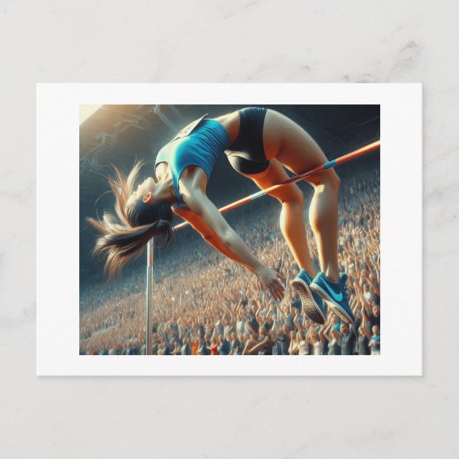 Female High Jumper,  Postcard (Front)