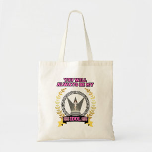 Female Idol Singing Spotlight Stage KPop Music Tote Bag