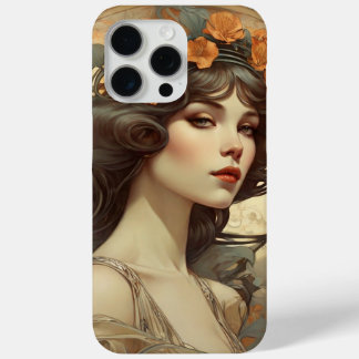 Female illustration with Art Nouveau iPhone 15 Pro Max Case