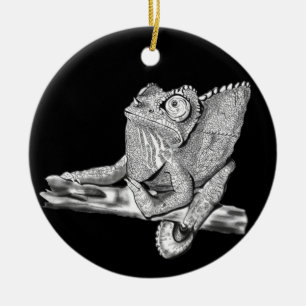 Female Jackson’s Chameleon Ceramic Tree Decoration