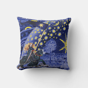 FEMALE KNIGHT OF STARS HORSEBACK IN FLAMMARION CUSHION