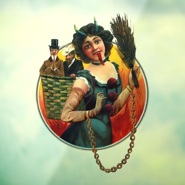 Female Krampus Christmas Window Cling (Sheet 3)