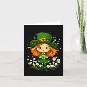 Female Leprechaun Shamrock Girls St Patricks Day L Card