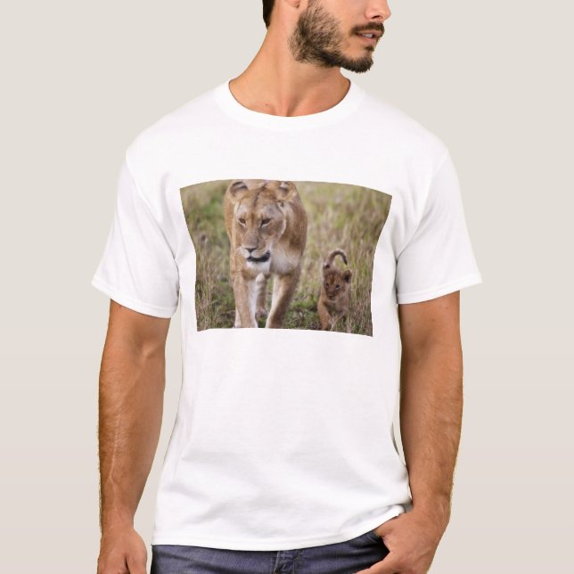 Female Lion with Cub T-Shirt (Front)