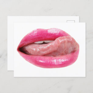 Female lips postcard