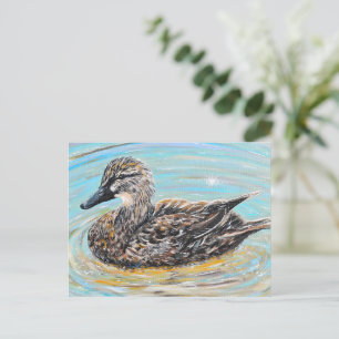 Female Mallard Duck Painting Postcard