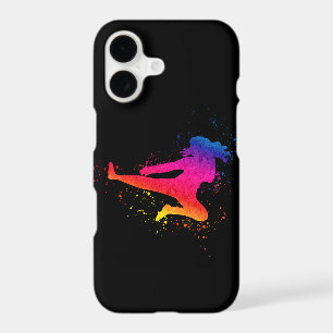 Female Martial Arts, High Kick, Paint Splash