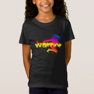 Female Martial Arts, High Kick, Paint Splash T-Shirt
