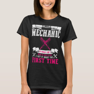Female Mechanic Girl Car Repair Auto Mechanic Fix T-Shirt