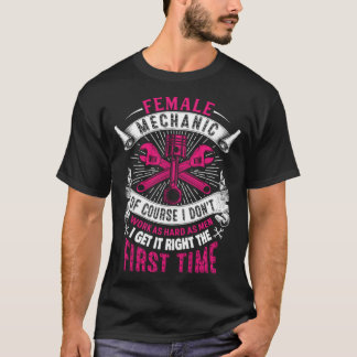 Female Mechanic Girl Car Repair Funny T-Shirt
