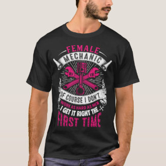 Female Mechanic Girl Car Repair Funny T-Shirt
