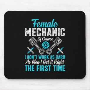Female Mechanic Mouse Pad