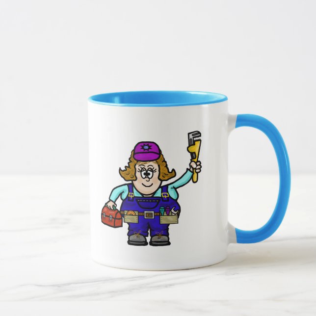 Female Mechanic Mug (Customise It!) (Right)