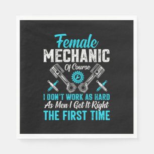 Female Mechanic Napkin