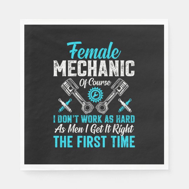 Female Mechanic Napkin (Front)