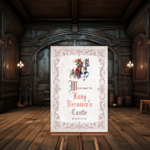 Female Mediaeval Middle Ages Welcome Sign