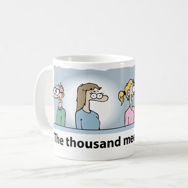 Female Meeting Zombie Coffee Mug (Front Left)