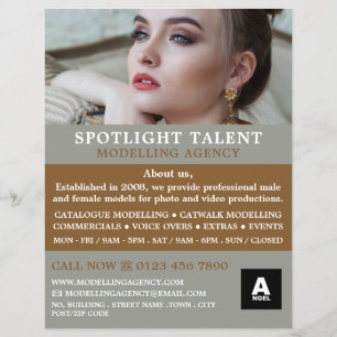 Female Model, Modelling Agency, Model Agent Flyer