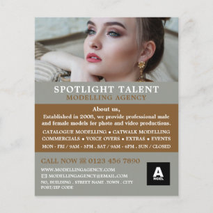 Female Model, Modelling Agency, Model Agent Flyer