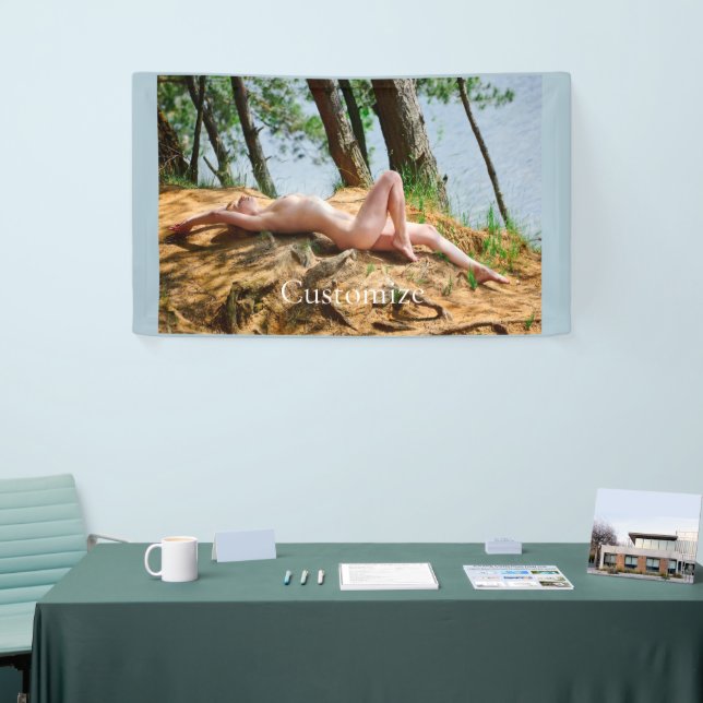 Female Model Sunbathing Thunder_Cove  Banner (Tradeshow)