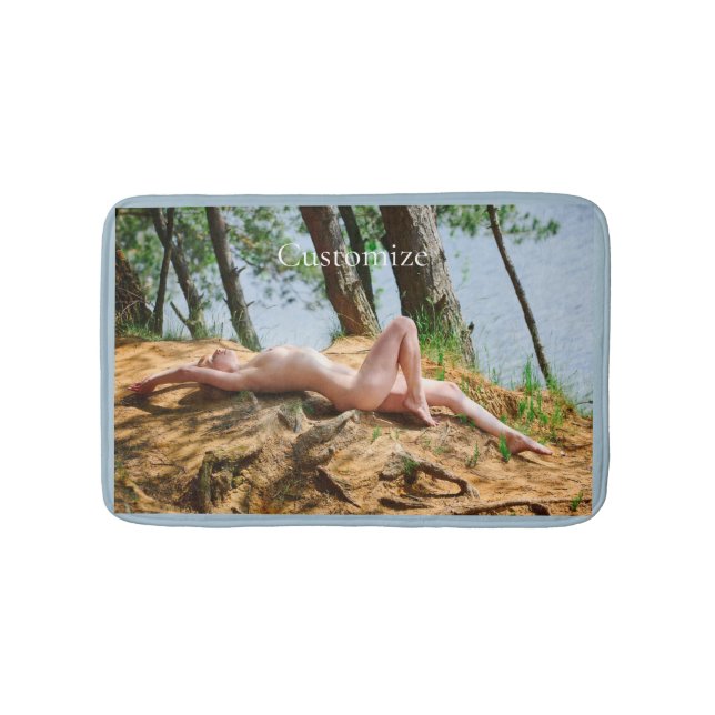 Female Model Sunbathing Thunder_Cove  Bath Mat (Front)