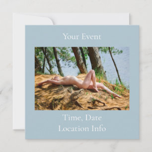 Female Model Sunbathing Thunder_Cove  Invitation