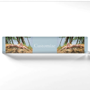 Female Model Sunbathing Thunder_Cove Nameplate