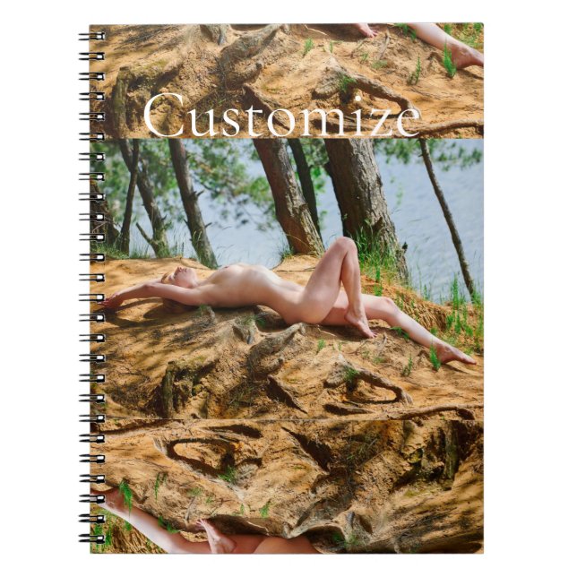 Female Model Sunbathing Thunder_Cove  Notebook (Front)