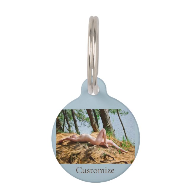 Female Model Sunbathing Thunder_Cove  Pet Tag (Front)