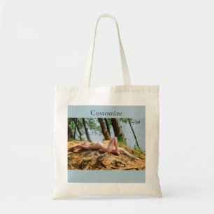 Female Model Sunbathing Thunder_Cove Tote Bag