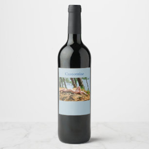 Female Model Sunbathing Thunder_Cove Wine Label