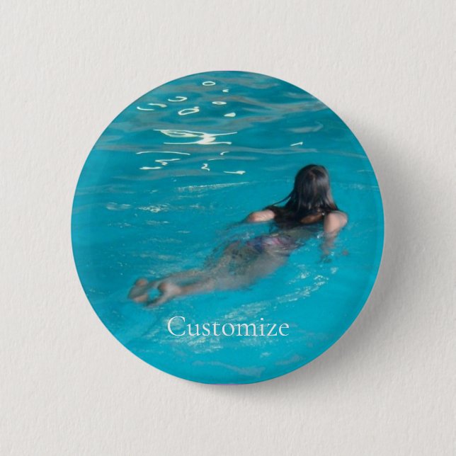 Female Model Swimming Thunder_Cove 6 Cm Round Badge (Front)