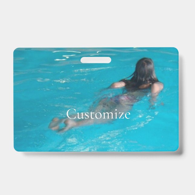 Female Model Swimming Thunder_Cove ID Badge (Front)
