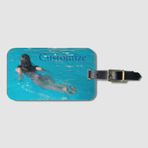 Female Model Swimming Thunder_Cove Luggage Tag