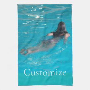 Female Model Swimming Thunder_Cove Tea Towel
