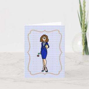 Female Mortician With Urn Greeting Card