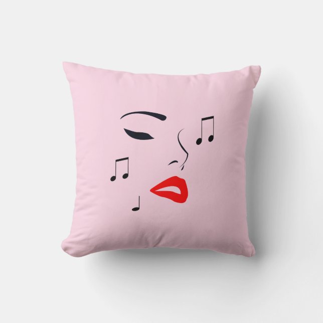 Female Music Face Cushion (Front)