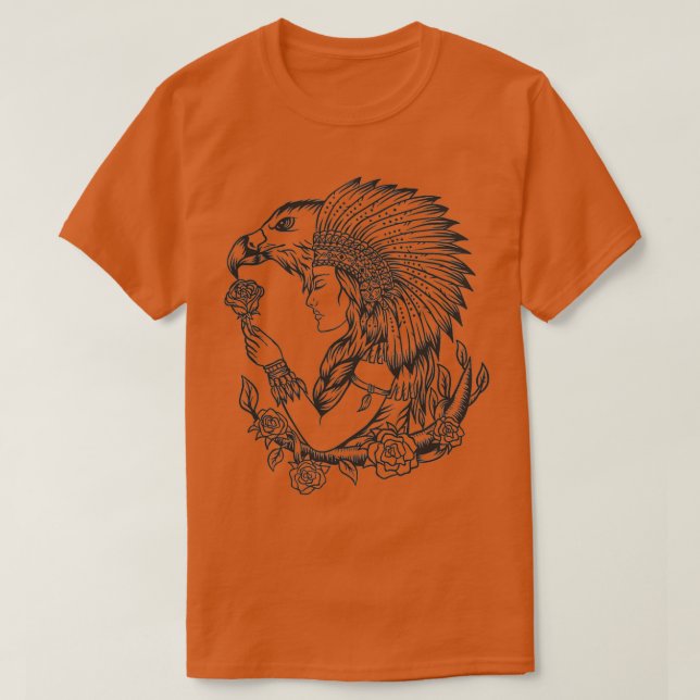 Female Native American  T-Shirt (Design Front)