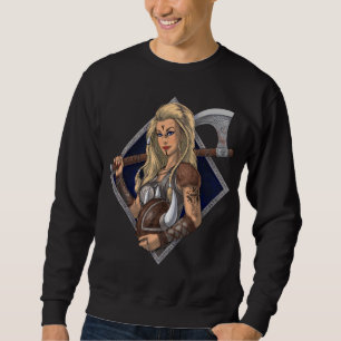 Female Norse Viking Warrior Sweatshirt