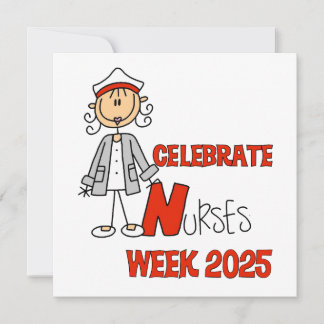 Female Nurse Celebrate Nurses Week 2025 Invitation