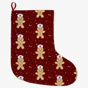 Female Nurse Day Mum Appreciation Red Cross Cookie Large Christmas Stocking