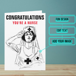 Female Nurse Graduation Congratulations Card