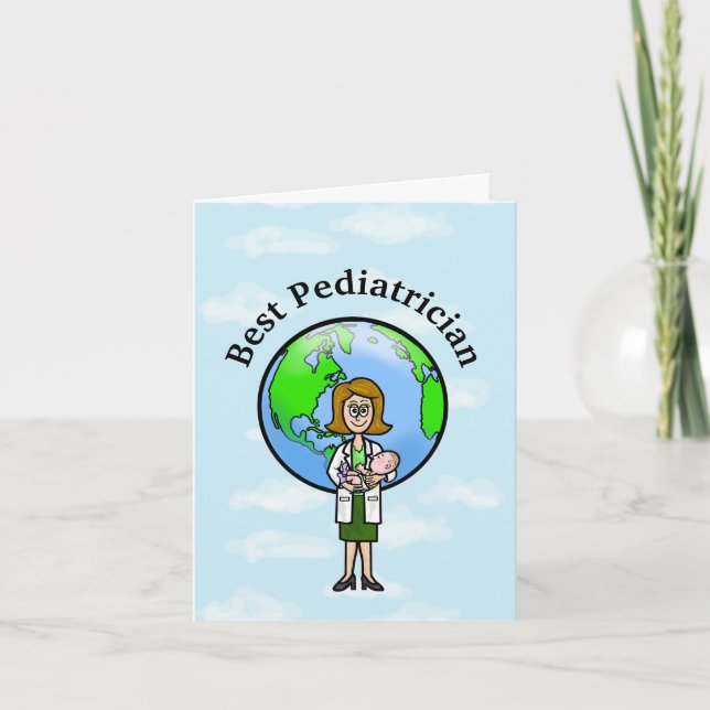 Female Paediatrician Doctor Greeting Card (Front)